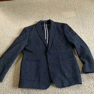Men’s Express brand gray/black plaid sport coat. 42 Long Extra Slim